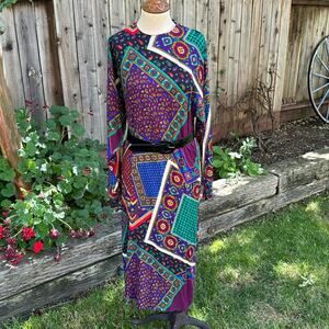 Colorful Geometric Patterned Dress